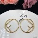 Classic Circle Letter Earrings