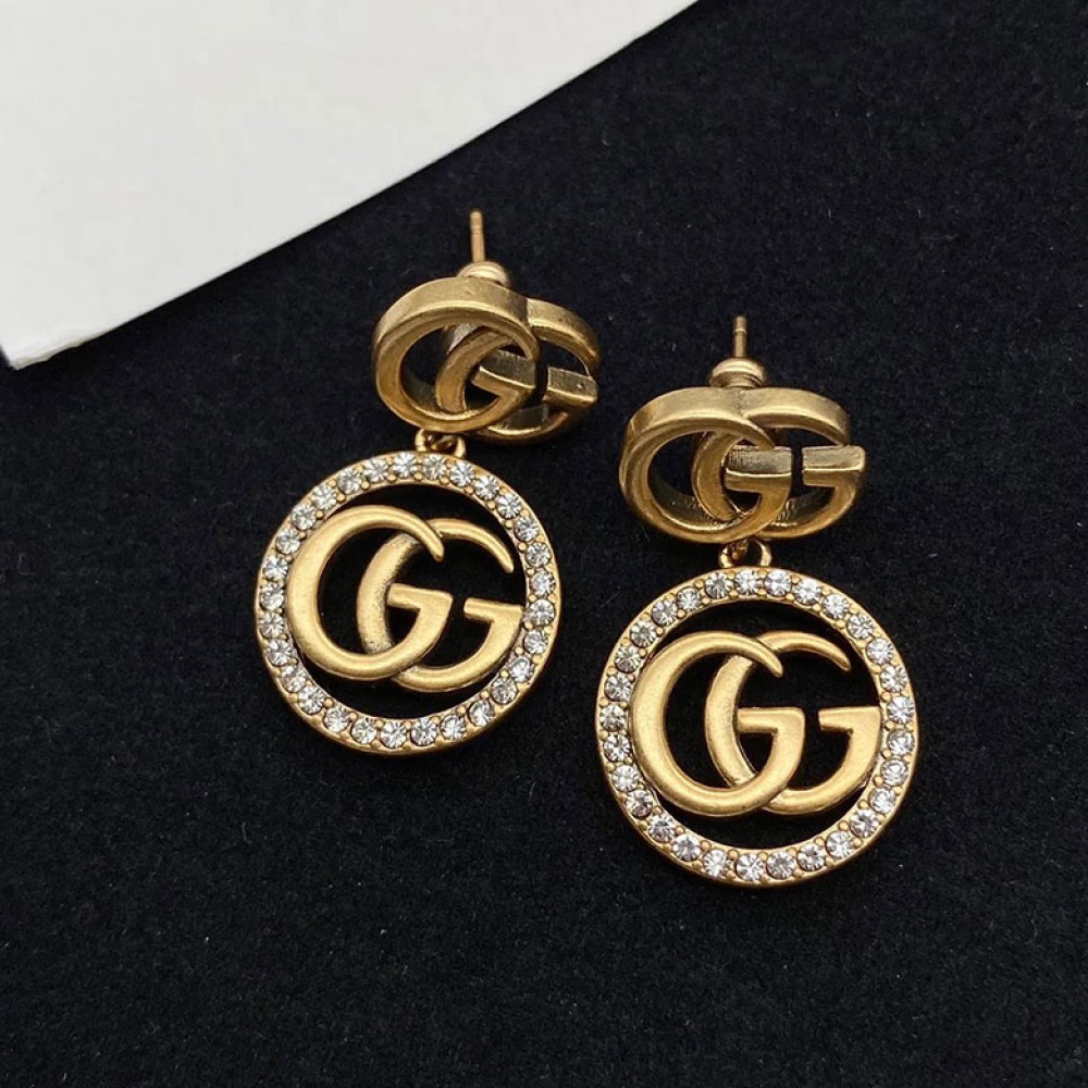 Classic Circle Letter Earrings